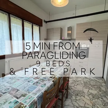 Monte Grappa House Paragliding 5 Min Sleeps 9 Pax *